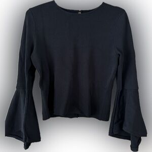 Eliza J Black Bell Sleeve Top